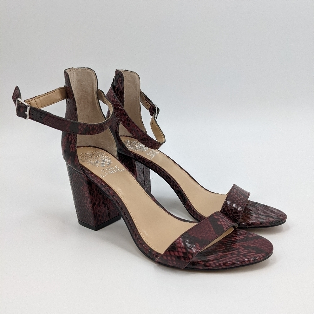 Vince Camuto Beah Snakeskin Heeled Sandals